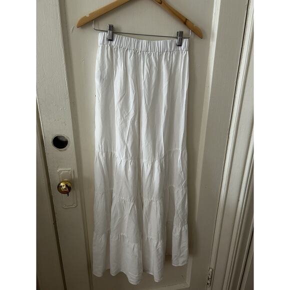 Molly Bracken Le Bain White Wide Leg Ruffle Pant NWT | XS - Picture 5 of 5